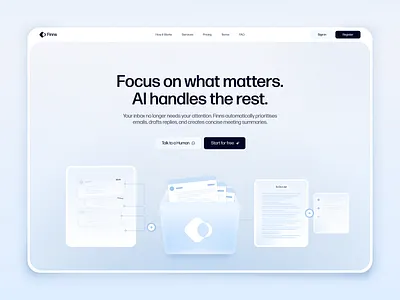 AI Inbox Assistant graphic design productdesign saas ui uidesign webdesign