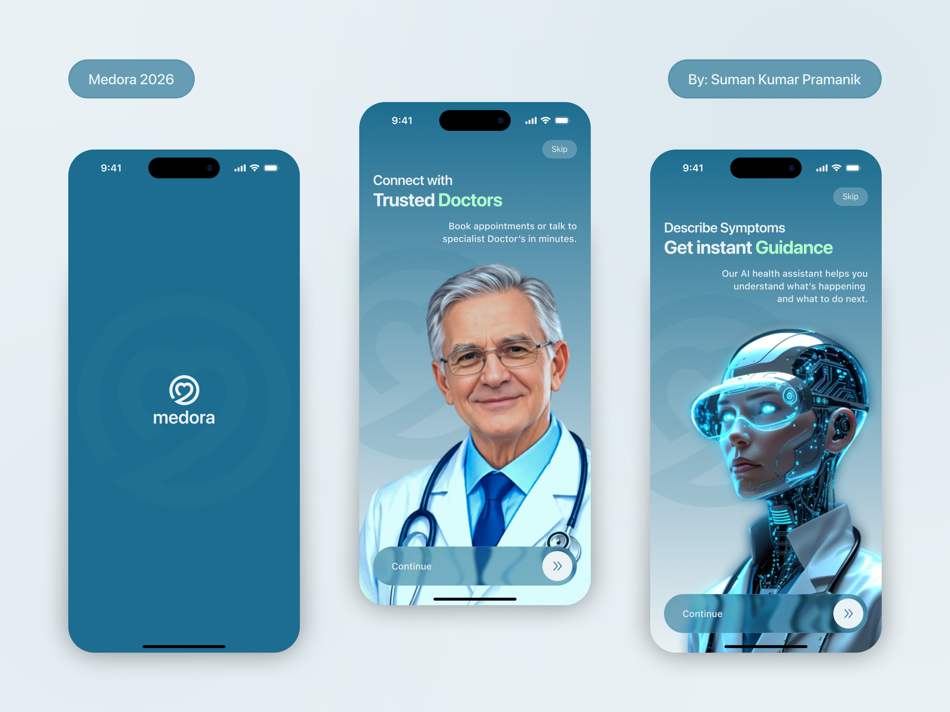 Medora — AI Healthcare App Onboarding ai appdesign healthcare healthtech mobileapp productdesign uidesign uiux uxdesign