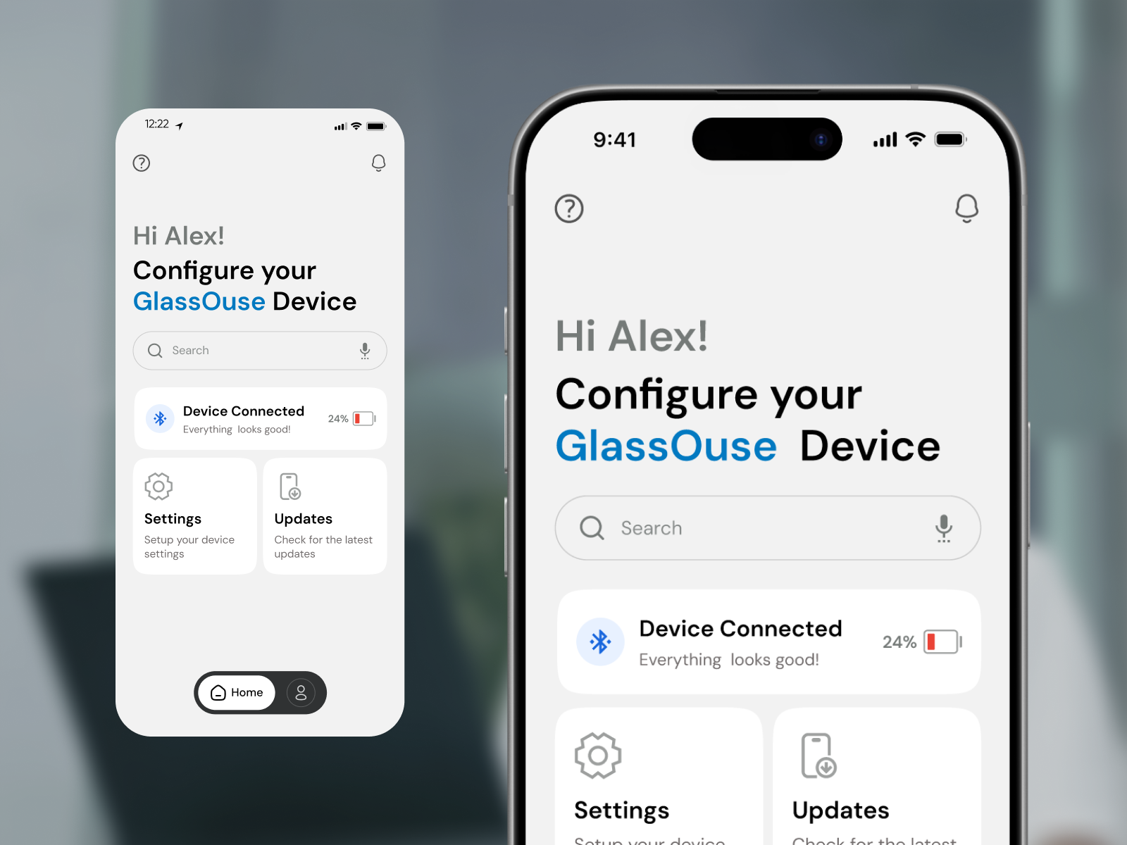 GlassOuse Assistive Mouse App accessibility accessibilitydesign assistivetechnology glassouse healthcaredesign interactiondesign iosdesign mobileapp motion graphics productdesign uiux wirelessdevice