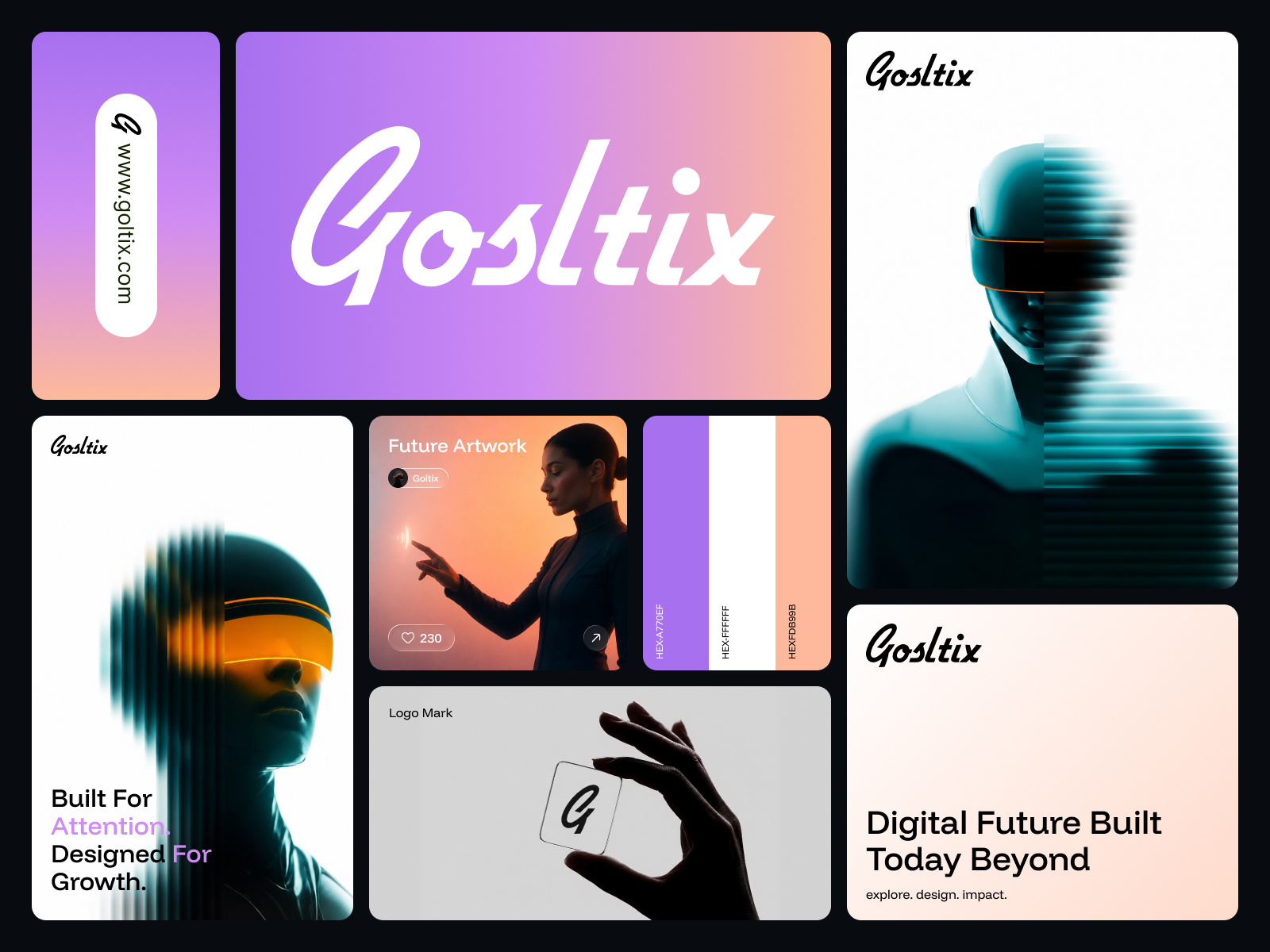 Example of Gostlix - Futuristic Brand Identity & Logo Design