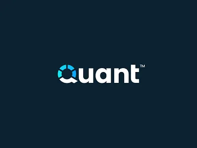 Quant Logo brand brand identity branding design digital graphic design letter lettermark logo logo design mark minimalist modern progress q quant startup tech typography wordmark