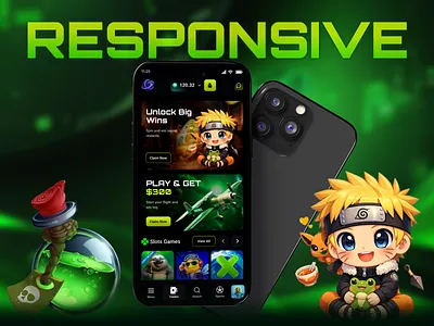Next-Gen Responsive Casino UI | GlowSlots Mobile anime anime casino app casino casino app casino design casino interface casino template casino website crypto casino design gambling gambling app gaming app igaming live casino mobile casino online casino ui web