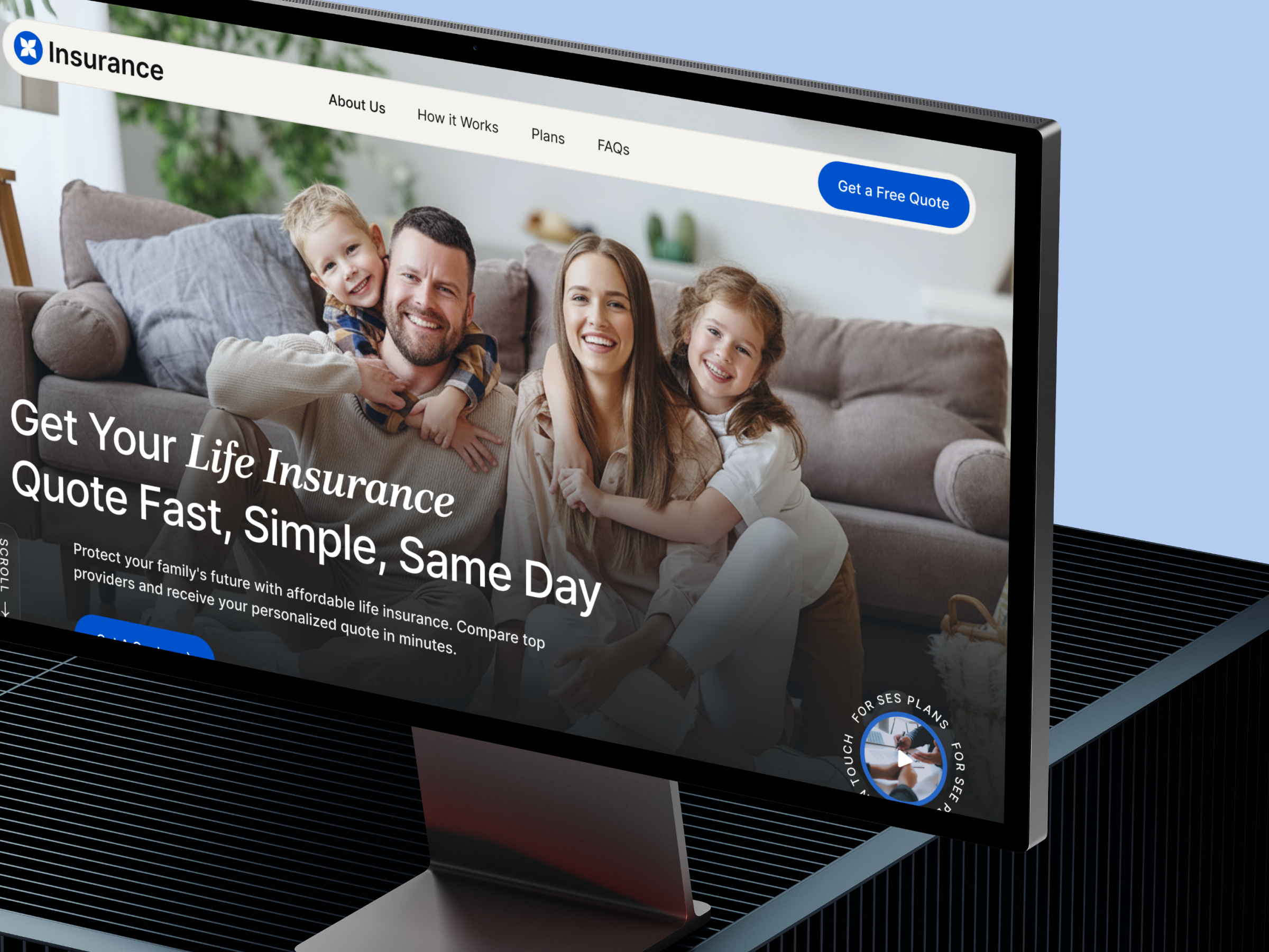 Life Insurance Landing Page UI Design clean ui corporate insurance finance website fintech design insurance app insurance landing page insurance website landing page life insurance modern ui saas website ui ux design web design website