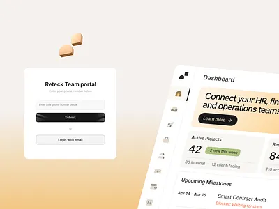 Reteck fragments brand branding digital illustration inspiration landing product ui uiux web