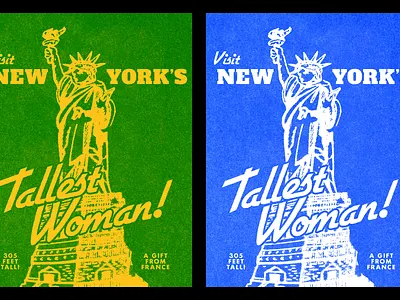 Visit New York's Tallest Woman! branding design graphic design new york new york city retro design type typography vintage design