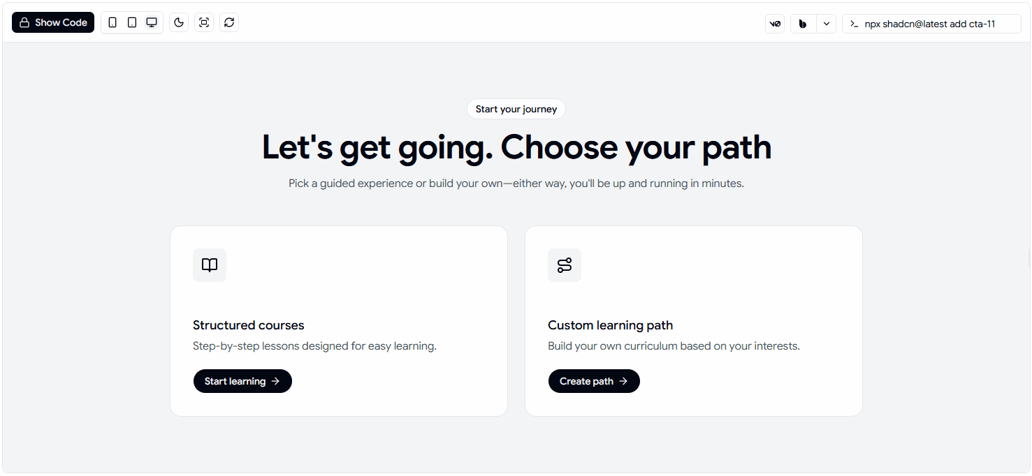 14+ Shadcn CTA Blocks & Sections to Boost Your Conversions Image 5