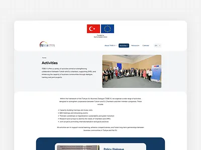 Activity Screen for TEBD II Website branding design figma ui ux wix