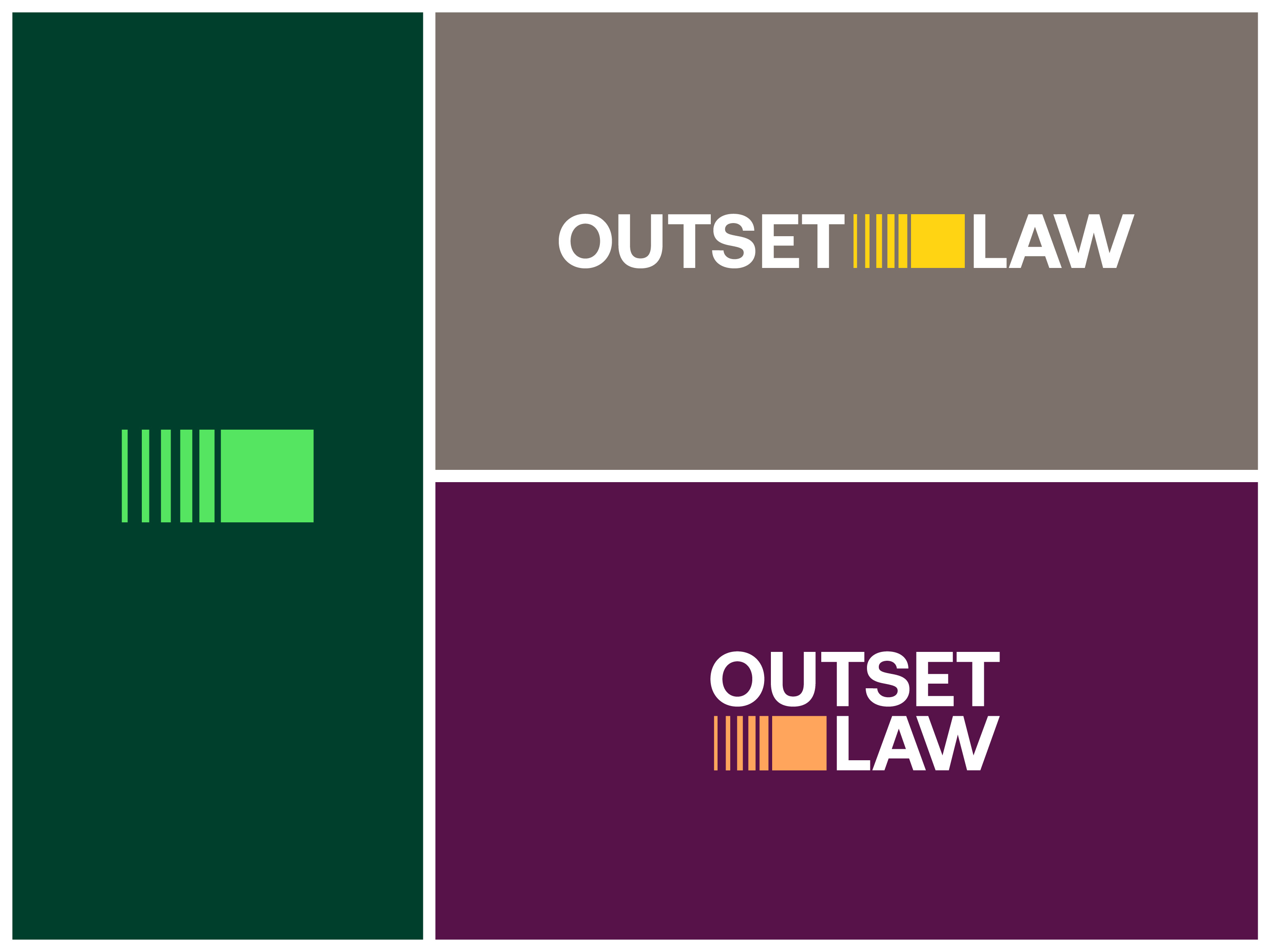 Outset Law logo system