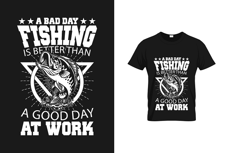 Fishing Custom T-Shirt Designs  Fishing Themed Vector T-Shirts by