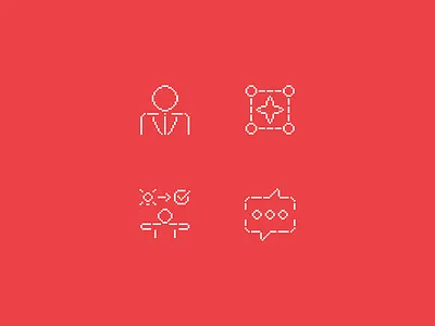 Pixel Icons / HR Brand app branding design graphic design icon illustration logo typography ui ux vector