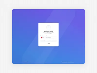 OTP Screen for Öğretsen Kurum Website design figma otp phone ui ux verification