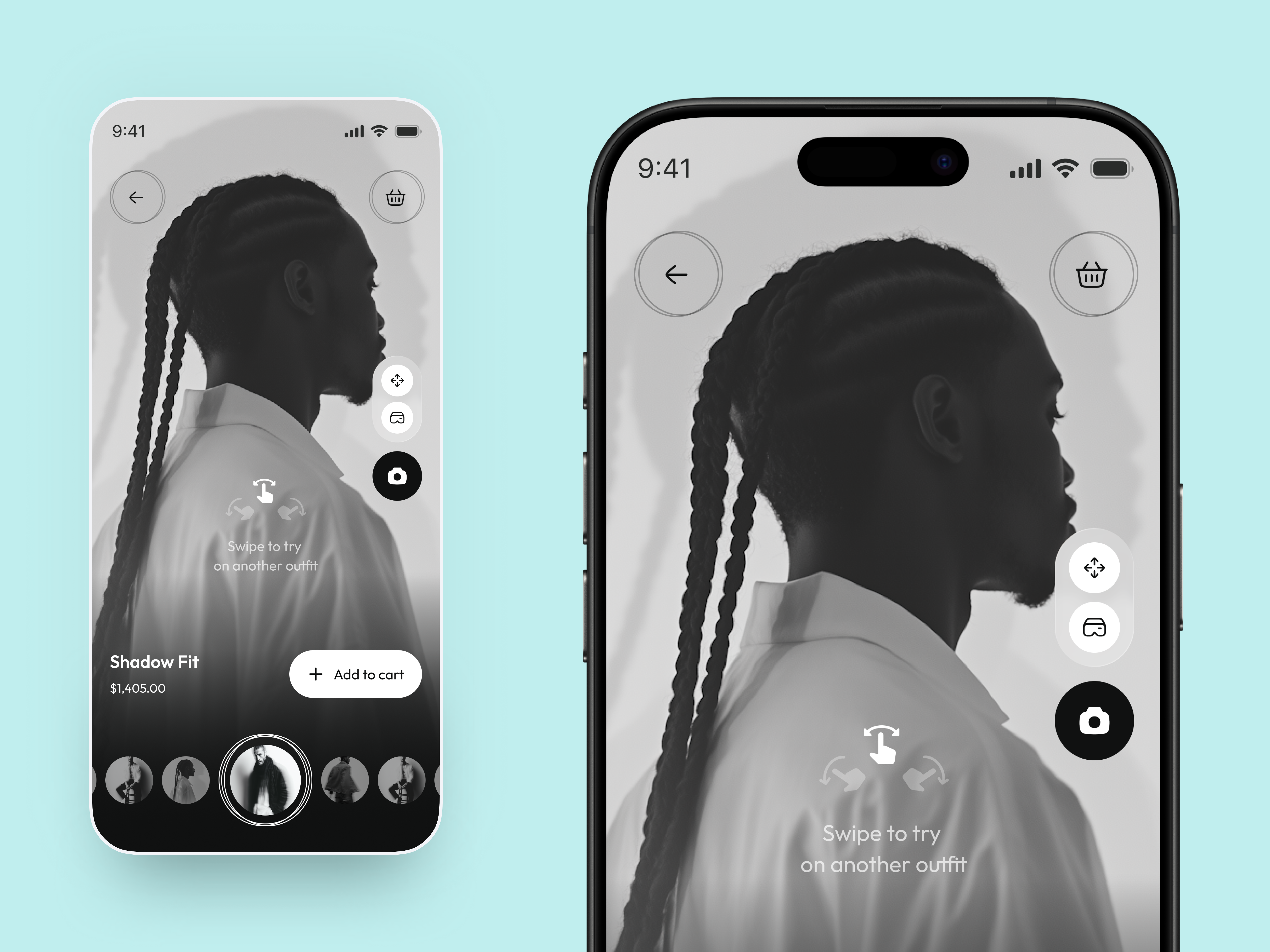AI Fashion Commerce App - Virtual Try-On Mobile Design ai fashion app design ar fashion ecommerce fashion app fashion store ios app luxury fashion mobile app mobile app design mobile ui outfit app product design saas design shopping app user interface virtual fitting web