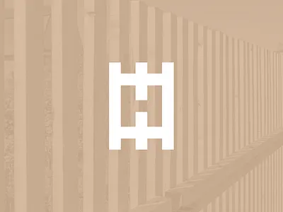 Negative Space Fencing Logo Design | Highland Fencing brand identity design business logo design construction logo fencing company branding fencing logo design geometric logo h lettermark hidden symbol logo lettermark logo logo design process minimal modern modern brand identity negative space logo professional logo design scalable logo small business logo symbolic trade company branding