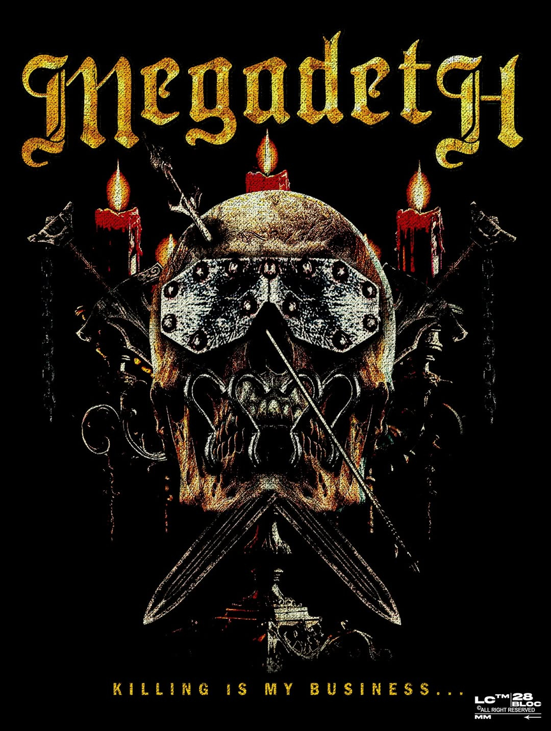 Unused design for Megadeth 40th anniversary 2025 apparel design art direction band merch design graphic design illustration merch design music design music industry t shirt design