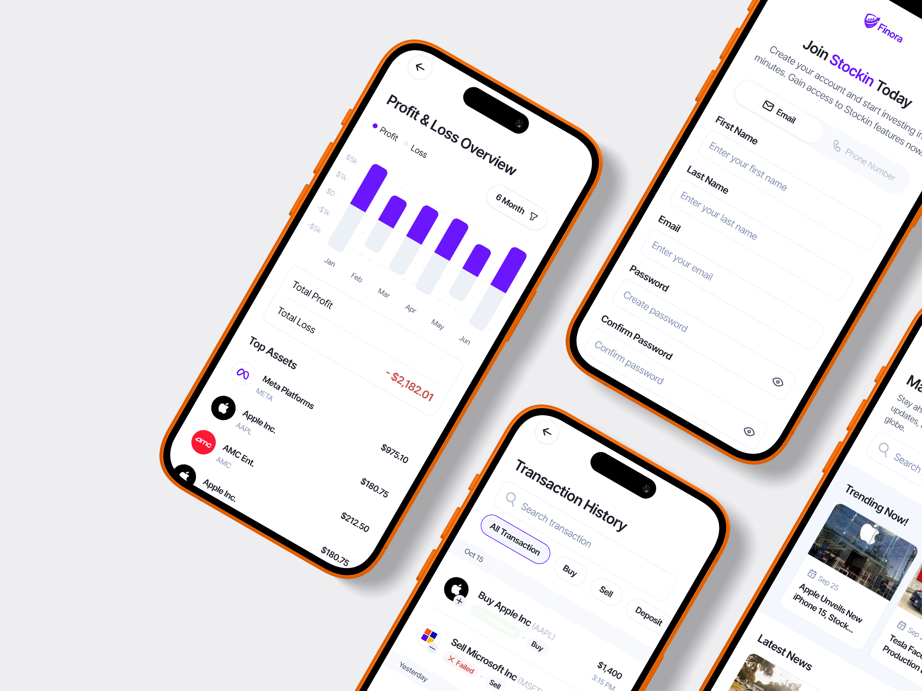 Finance Mobile App UI UX Design | Stock Investment Dashboard 3d animation branding graphic design motion graphics ui