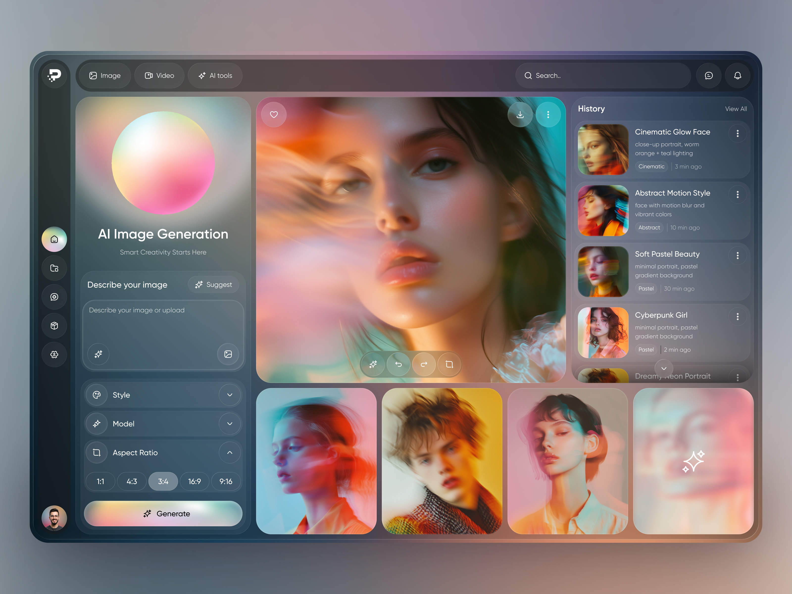 Example of Ai Web App UI UX Design
