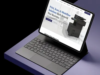 ubt - Printers Landing Page Design 3d branding business clean company design flat graphic design illustration landing page logo minimal modern printer product page uiux united business technologies vector webflow website