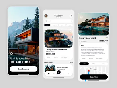 Dwellix AI — Smart Real Estate Mobile App UI app design app ui app ui ux application design figma minimal app design mobile app product ui real riseup labs ui ui design ux design