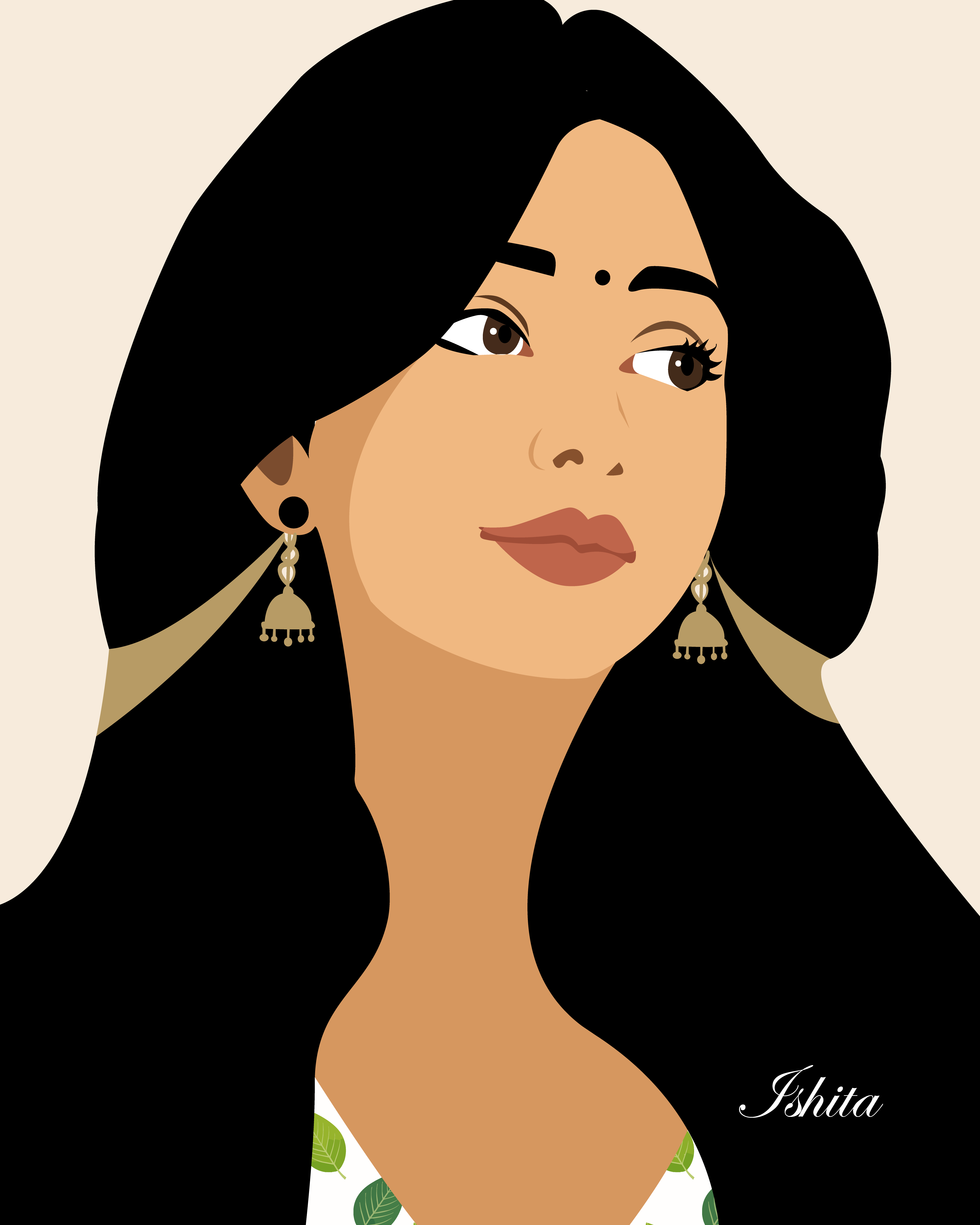 Stylized earrings design graphic design illustration minimalist vector