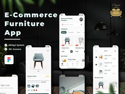 FurniSpace – E-Commerce Furniture Mobile App 🪑✨ ecommerce figma furnitureapp mobileappdesign productdesign uidesign uxdesign