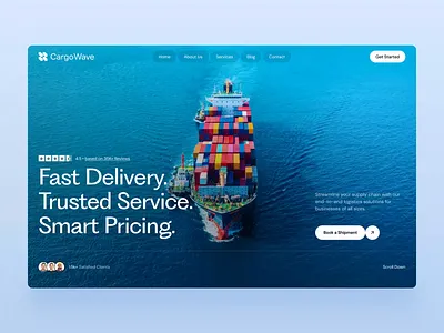 Logistics Services Website cargo logistics redesign shipping ui ux web web design website