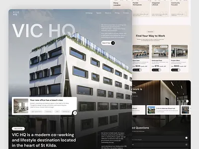 Modern Coworking Website — Full-Cycle Webflow Development coworking development landing landing page landing page design turnkey website ui ux web design webflow development website website design website development