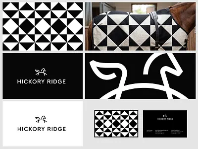 Hickory Ridge branding elegant h hill horse horse farm identity logo logo design mark modern monoline symbol