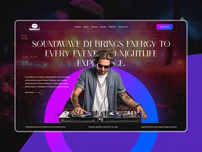 SoundWave DJ Services digitalagency djservices djwebsite entertainmentwebsite eventwebsite figmadesign framerwebsite modernwebdesign musicwebsite onlinebooking partyevents responsivewebsite shopifydevelopment soundwavedj uiuxdesign webflowdeveloper websitedesign websitedevelopment wixwebsite wordpressdesign