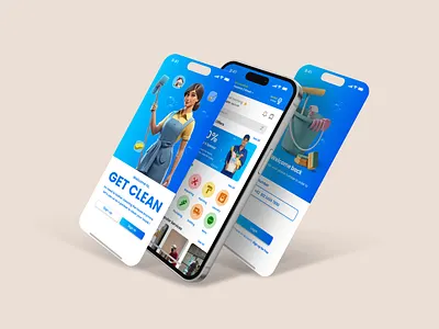 Simplifying Home Services: UI/UX Study 📍 app design cleaning app home services mobile apps product design ui user interface ux