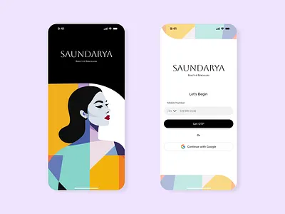 Designing Saundarya app appdesign bangalore branding cleanui dailyui design figma graphic design illustration logo minimalist mobileappdesign productdesign typography ui ux uxinspiration vector
