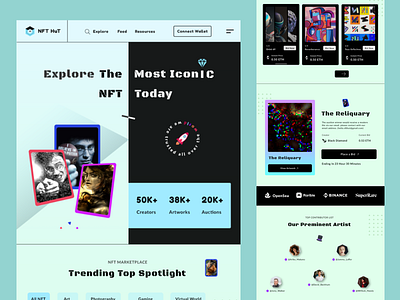 Figma UI Landing Page Design Case Study figma landing page ui design nft landing page nft page design ui ux design