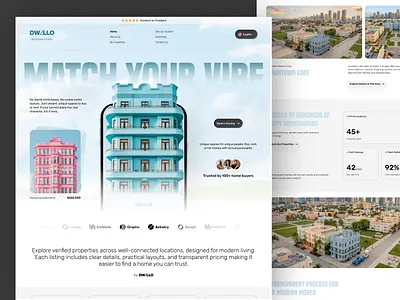 Real Estate Website Landing Page Design design system details page landing page landing page design landingpage luxury real estate website modern ui product design product page property listing property management property website real estate real estate platform real estate ui real estate website responsive design uiux web design website design