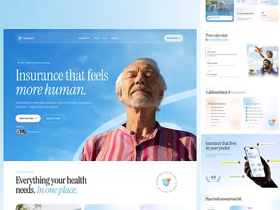 Healthwell insurance landing page reimagined design graphic design landingpage ui ux