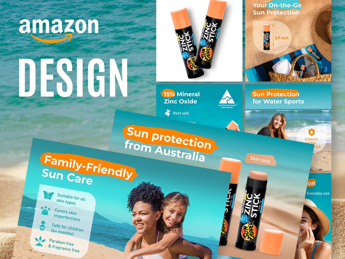 Skincare & UV Protection Amazon Banners a plus content amazon fba amazon listing brand story clean layout colorful brand identity ebc design ecommerce design graphic design health and care infographic design lifestyle photography listing optimization premium aesthetic product presentation skincare aesthetic sun care sun protection ui design visual identity