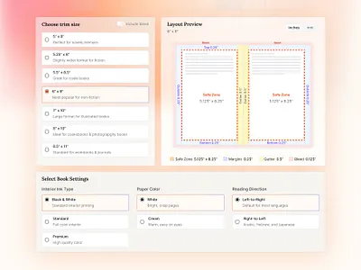 Book Formatting UI/UX Design app design clean design design minimal saas ui ux web app