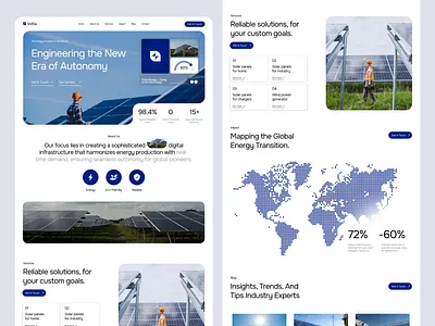 Voltia - Solar Energy Landing Page energy graphic design landing page solar ui ux webdesign website