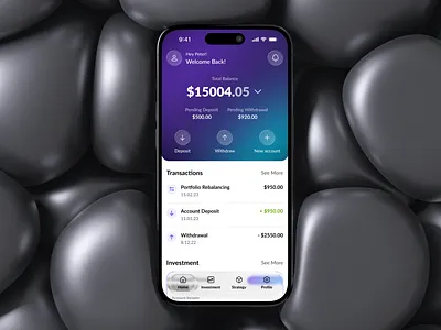 ALEF Investment App — Mobile Dashboard app design clean dashboard design figma finance app fintech investment app ios app mobile app product design ui ui design ux ux design