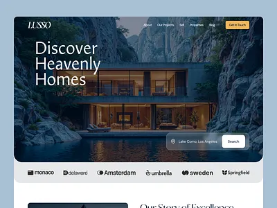 Luxury Real Estate Website Design architecture website landing page luxury homes luxury real estate modern web design property website real estate ui real estate website ui design web website