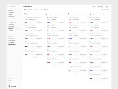 Project's Kanban View app design app ui board board ui issues kanban task design ui ui design ui ux ux ux design web app