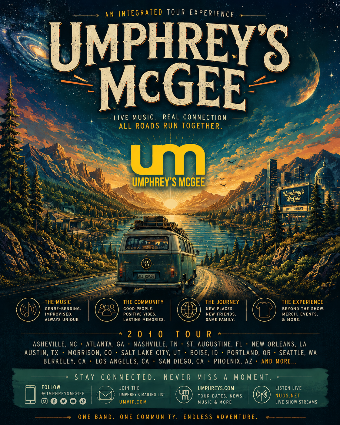 Umphrey's McGee - Tour Marketing Poster branding graphic design music industry tour marketing