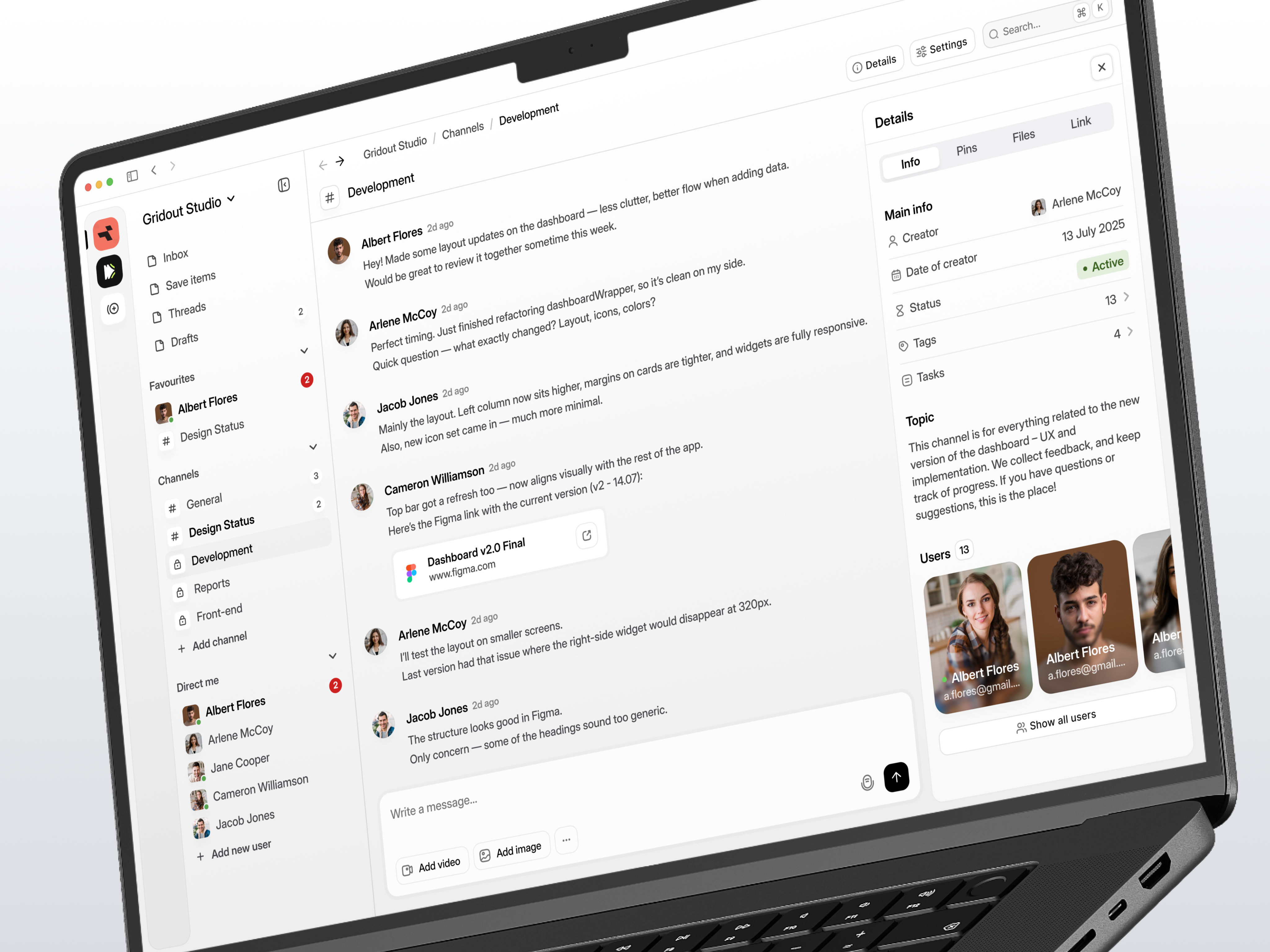 Workspace Chat Platform app design collaboration communication ui dashboard dashboard ui design desktop app desktop ui messaging app product design productivity saas saas design team chat team messaging ui uiux web app workspace app worspace