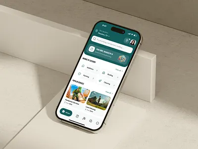 Home Services Booking Mobile App UI Design app booking app booking system cleaning app design home cleaning app home services app on demand app service marketplace ui web