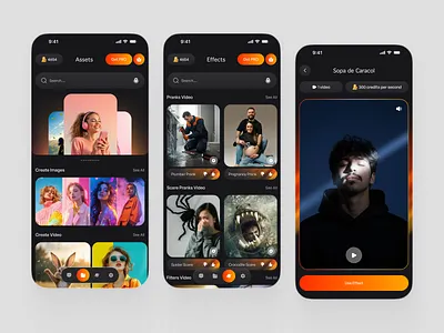 AI Video & Image Generator Mobile App ai ai app ai assistant ai image generator ai image tool ai powered app ai video generator ai video tool app content creation app design futuristic ui image generator mobile app saas ui startup app ui video creator app web