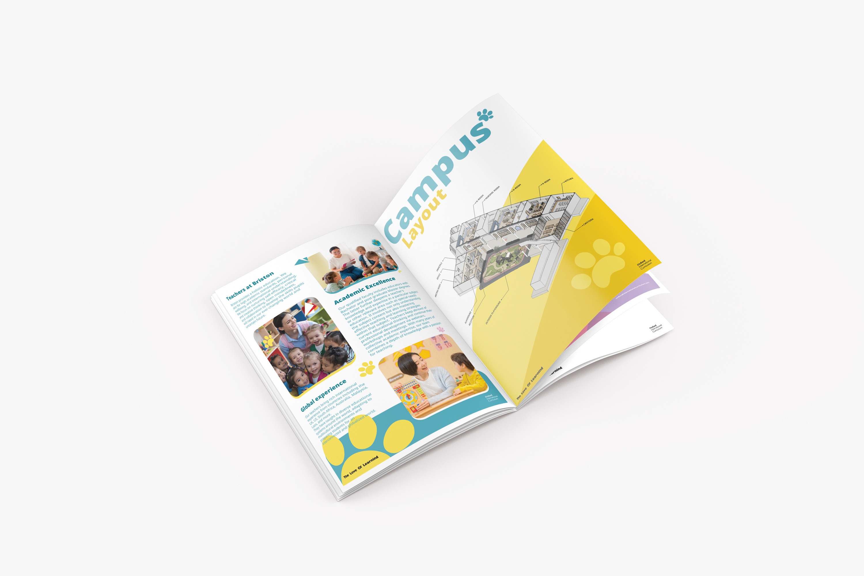 Internatioanl Preschool Welcome Package Broucher Design branding broucher graphic design pamphaletdesign printdesig