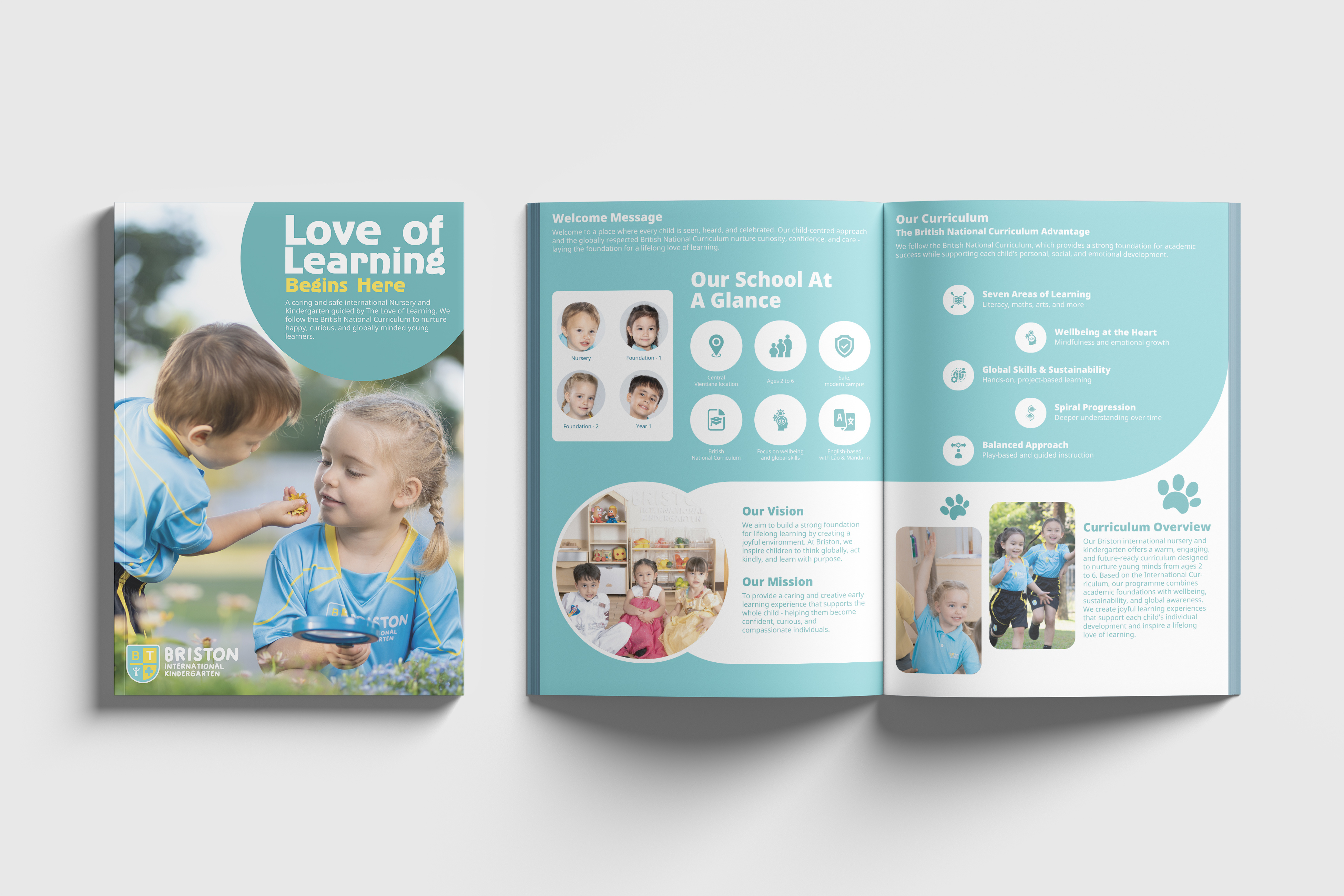 International Preschool Booklet Broucher Design bookdesign broucherdesign graphic design printdesign