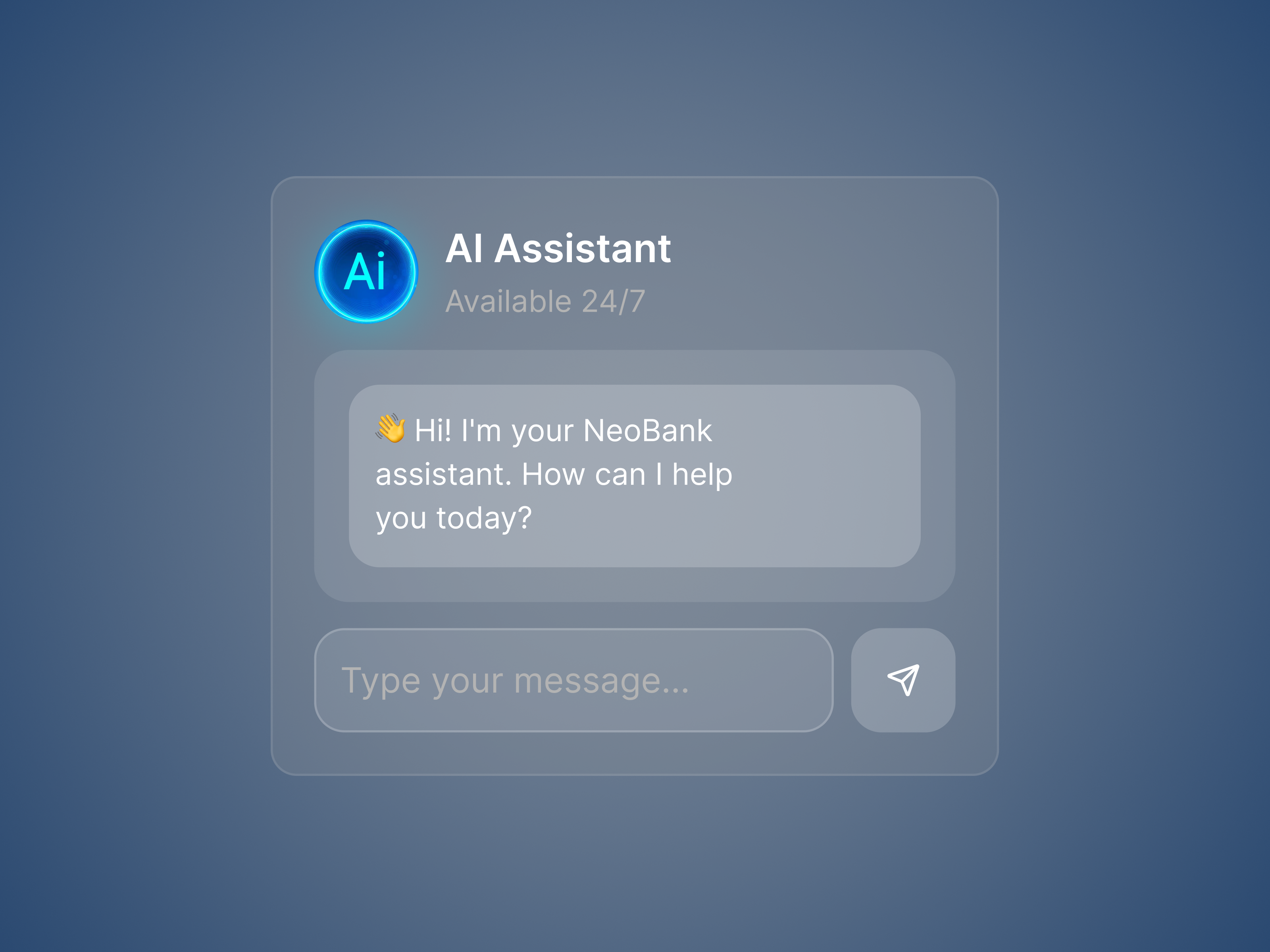 AI Support Chat – NeoBank Mobile UI