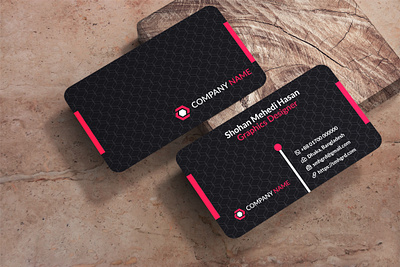 Black Visiting Card Design branding buisness card design graphic design illustration logo vector