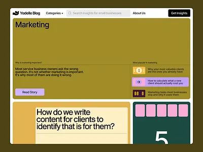 SaaS Blog - A smart way to build demand through value agency art direction bazen agency bento blog branding business insight tool saas ui