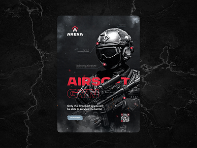 Poster for the military tactical club airsoft army branding design graphic design illustration logo vector