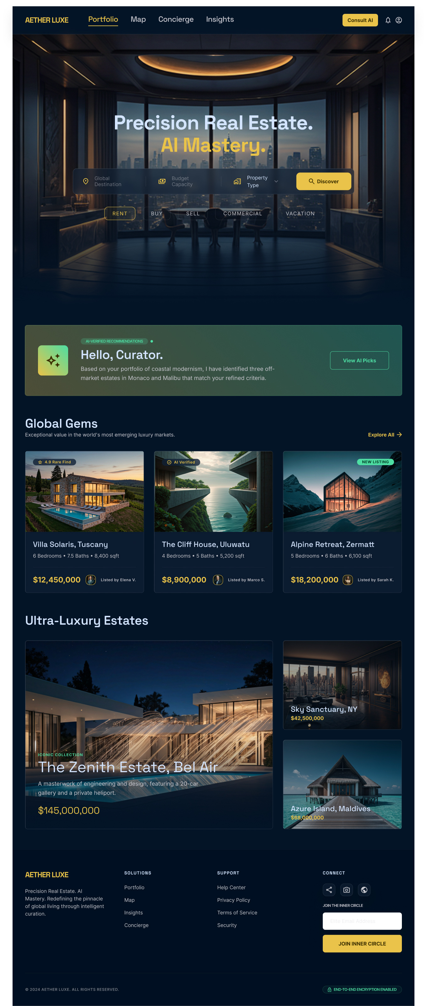 Real Estate Website Design Project branding ui